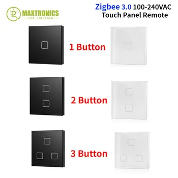 Tuya Zigbee 100-240VAC 1/2/3 Tlačidlo Dotykového Panela Diaľkové Modul Blízkosti Snímacej Kódovanie prenos Vyberte položku Adresy Pre LED Svetlá