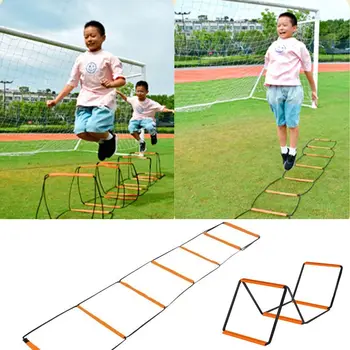 Uhlíkovej Ocele Agilný Rebrík Skladací Orange Futbal Rýchlosť Rebrík Okamžité Nastavenie Multifunkčné Nôh Školenia Skok Rebrík