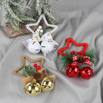 Veľké Vianočné Jingle Bells,5.5 Palcový Vianočné Hviezdičky Zvony Rustikálny Plavidlá, Zvončeky,Vianočné Strom Veniec Veniec Ozdoby Dovolenku Dekoroch
