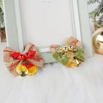Vianočné Lúk S Zvony Vianočný Strom Dekorácie Pásky, Baliaci Darček Pre Dovolenku Svadobné Party Vence Dekoratívne Ozdoby