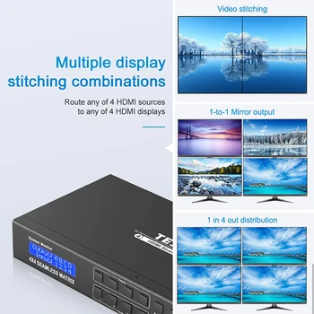 Video wall 4x4 HDMI Bezproblémové prepínanie Matrix Video wall HDCP 1.4 cez RS232 port, alebo LAN port Video wall 4x4 HDMI Bezproblémové prepínanie Matrix Video wall HDCP 1.4 cez RS232 port, alebo LAN port 2