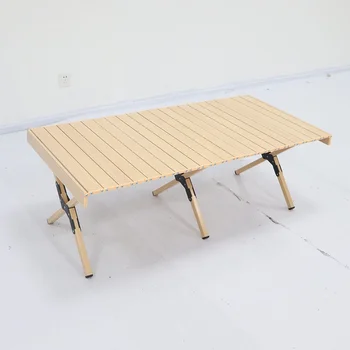 Vlastné Prenosné Hliníkové Roll Piknikový Stôl Skladací Stôl Kemping