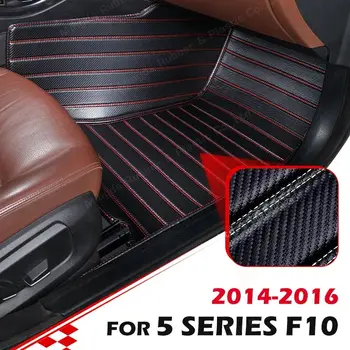Vlastné Uhlíkových Vlákien štýl Podlahové Rohože Pre BMW 5 Series F10 2014 2015 2016 Nohy Koberec Kryt Automobilových Interiérových Doplnkov
