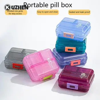 Vlhkosti-dôkaz Sedem Deň Cestovať Mini Prenosné Medicíny Box Multi Mriežky Zapečatené Lieky, Tabletky Úložný Box Šperky Úložný Box