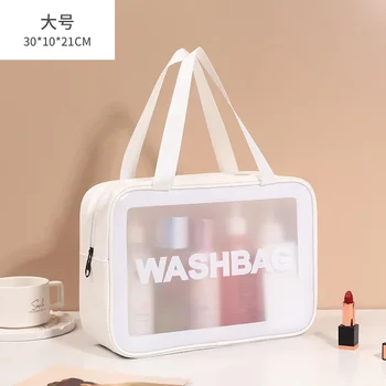Vodotesné Priehľadné PVC Kúpeľ Kozmetická Taška Ženy tvoria Prípade Cestovné Zips make-up Beauty Wash Organizátor Toaletná Skladovanie Auta