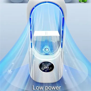 Vzduch Chladnejší LED Displej Klimatizácia Zvlhčovanie Elektrický Ventilátor 6 Rýchlosť Tichý Časovač, Ventilátor Zvlhčovač vzduchu Ventilátor Modrá