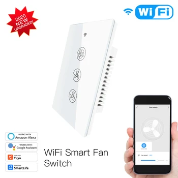 WiFi RF433 Smart Stropný Ventilátor Smart Switch Života/Tuya Aplikácie ovládanie Diaľkové Ovládanie Funguje Alexa a WiFi RF433 Smart Stropný Ventilátor Smart Switch Života/Tuya Aplikácie ovládanie Diaľkové Ovládanie Funguje Alexa a 0