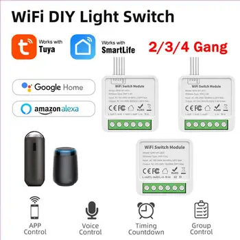 WiFi Smart Switch Tuya Smart 2/3/4 Gang Prepínač 2Way Kontroly Istič Modul Hlasového Ovládania S Alexa Domovská stránka Google Alice Inteligentný Život