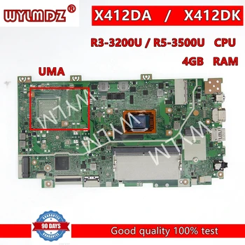 X412DA S R3 R5 CPU 4GB-RAM UMA/PM Notebook Doske Pre Asus R412DA F412DA A412DA A412DK F412DK X412DA Notebook Doska