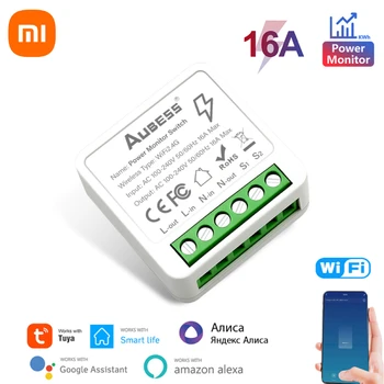 Xiao 16A Tuya WiFi DIY Inteligentný Prepínač Power Monitor, 2-pásmový Ovládanie Smart Home Automation Cez Alexa Domovská stránka Google Alice Inteligentný Život