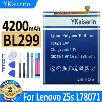 YKaiserin BL299 BL 299 4200mAh Batérie Pre Lenovo Z5s L78071 6.3 Palcový Telefón NOVÁ Bateria Záruka Jeden Rok