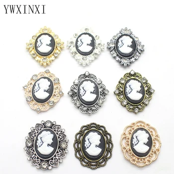 YWXINXI 10Pcs hot predaj všetky druhy módnych nádherné zliatiny drahokamu šperky, doplnky, ploché dno krásy hlavu svadobné ozna