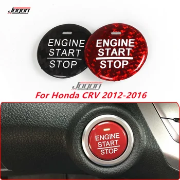 Zapaĺovanie Prístroj Spínača Kryt Na Honda CRV 2012-2016 Reálne Uhlíkových Vlákien Engine Start Stop Tlačidlo Nálepky Príslušenstvo
