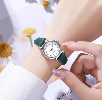 Značka Vysoká Kvalita Quartz Hodinky Dámske Luxusné Módne Malé Dial Bežné Hodinky Kožené Náramkové hodinky pre Ženy, Relojes Para Mujer