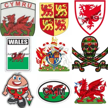 Červený Drak Odznak Wales Obtlačky Gwyneth Kraj, Wales Nepremokavé Nálepky Wales Vinyl Odtlačkový Nálepky na Auto Celé Telo