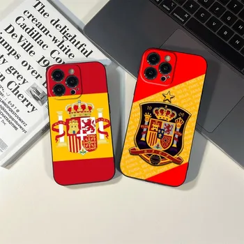 Španielske Vlajky Telefón puzdro PRE IPhone 14 13 11 12 Pro 8 7 Plus X 13 Pro MAX XR XS MINI SE 2020 Čierne Kryty