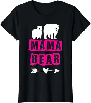 Ženy to Roztomilé Zábavné Mama Medveď Grafické T-Tričko s dlhými rukávmi